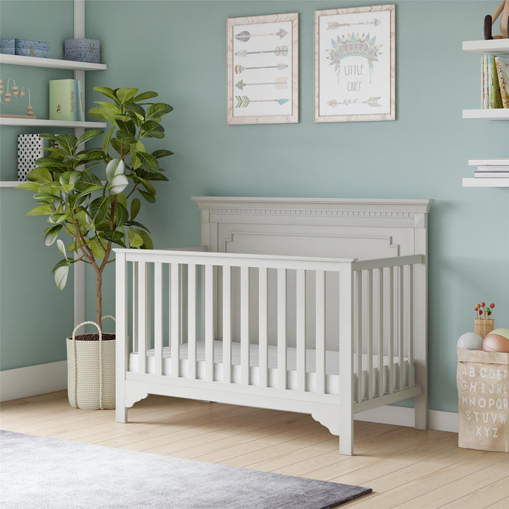 Dual-use crib and toddler bed cushion -  White 