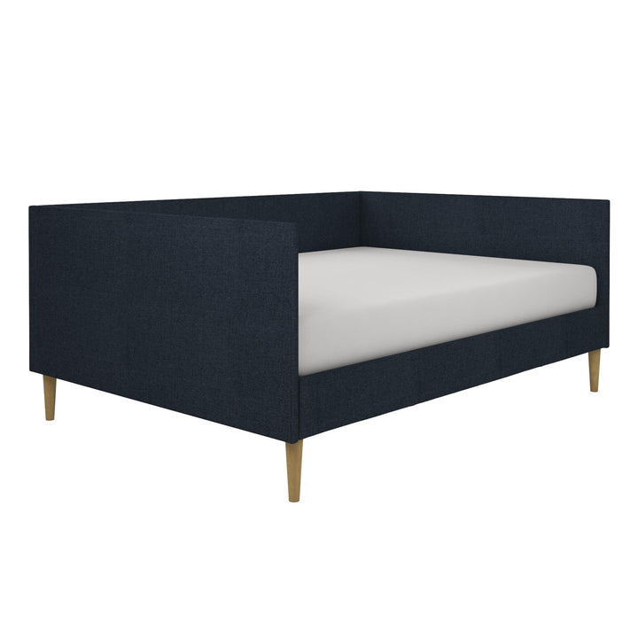 Franklin Mid Century Upholstered Daybed Contemporary Design - Blue Linen - Full