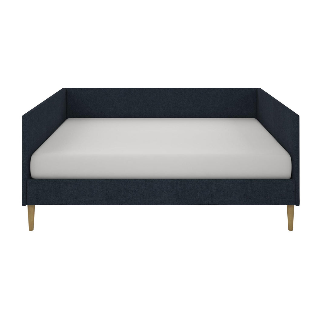 Franklin Mid Century Upholstered Daybed Contemporary Design - Blue Linen - Full