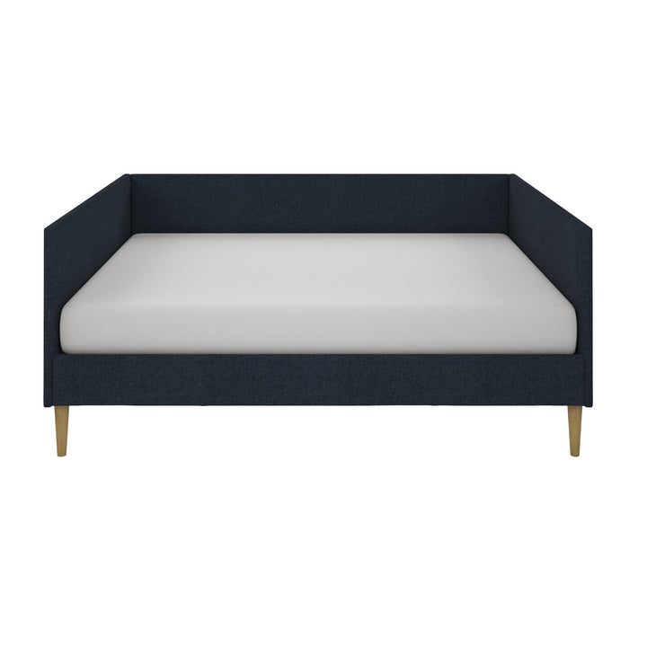 Franklin Mid Century Upholstered Daybed Contemporary Design - Blue Linen - Full