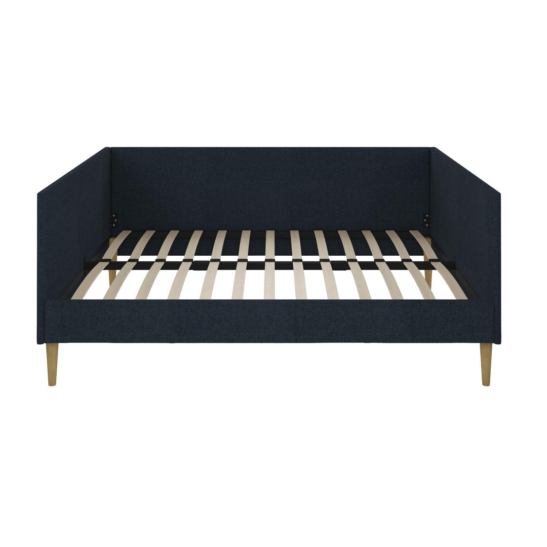 Franklin Mid Century Upholstered Daybed Contemporary Design - Blue Linen - Full