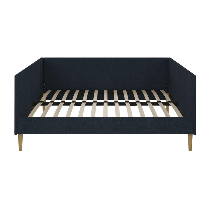 Franklin Mid Century Upholstered Daybed Contemporary Design - Blue Linen - Full