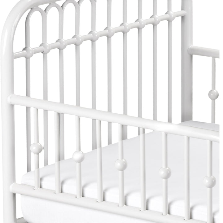 Monarch Hill Ivy Metal Toddler Bed with Classic Wrought-Iron Look - White