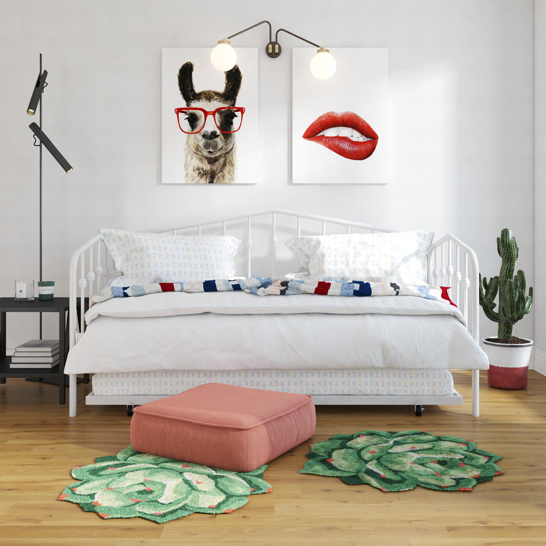 Bushwick Metal Daybed & Trundle - White - Twin