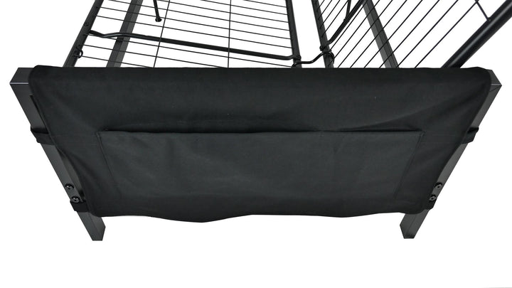 Fairview Metal Frame Storage Futon with 6 Inch Mattress - Black