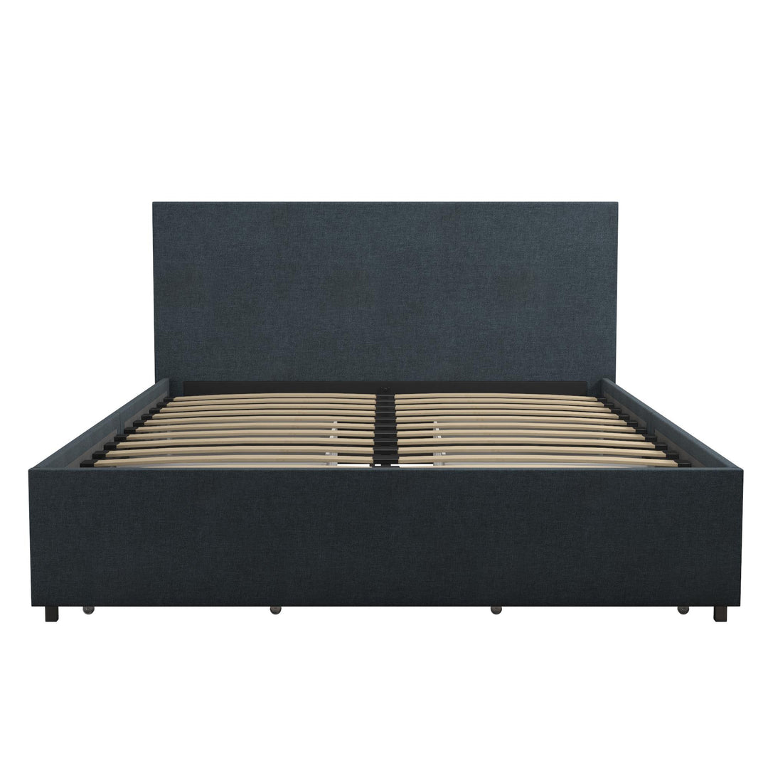 4 Drawer Bed with Upholstery -  Navy 