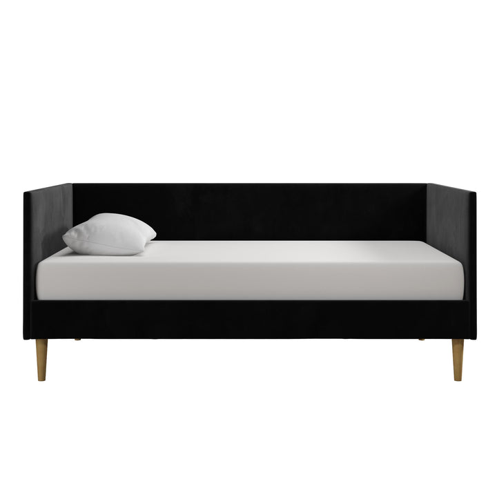 Franklin Mid Century Upholstered Daybed Contemporary Design - Black - Twin