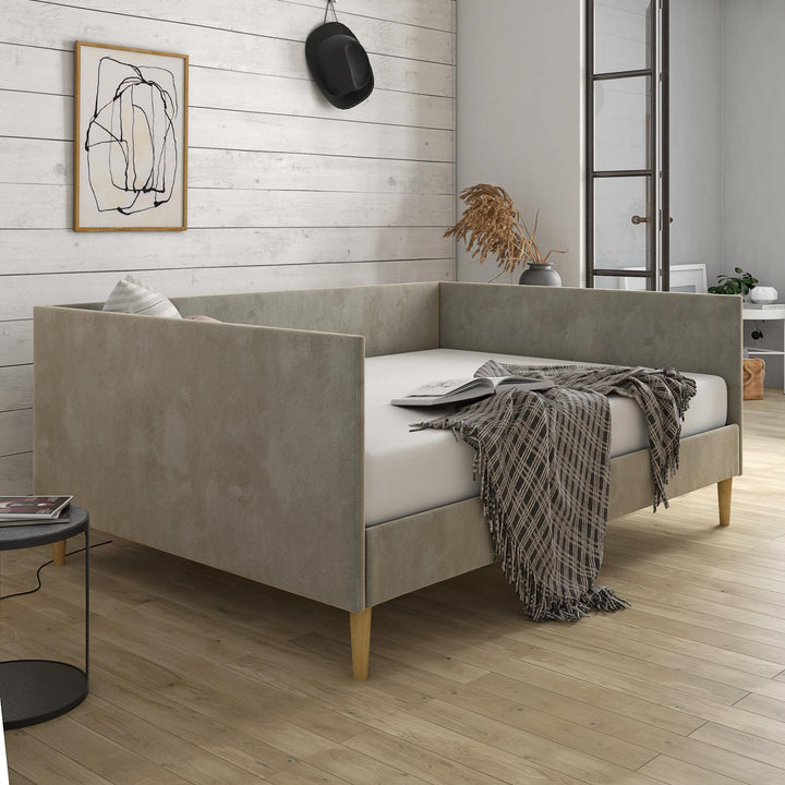 Franklin Mid Century Upholstered Daybed Contemporary Design - Gray - Full