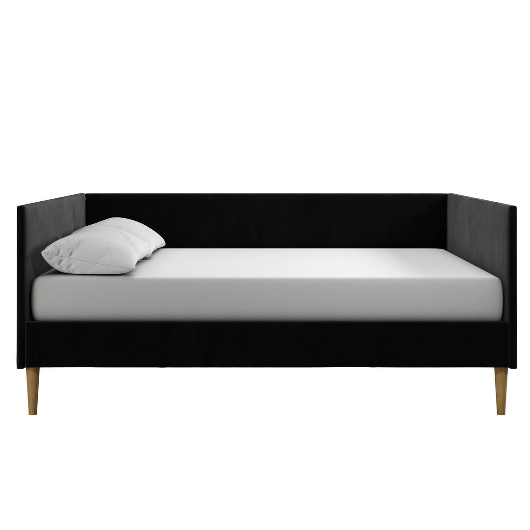 Franklin Mid Century Upholstered Daybed Contemporary Design - Black - Full