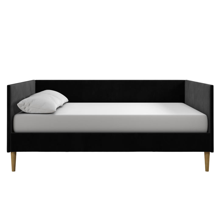 Franklin Mid Century Upholstered Daybed Contemporary Design - Black - Full