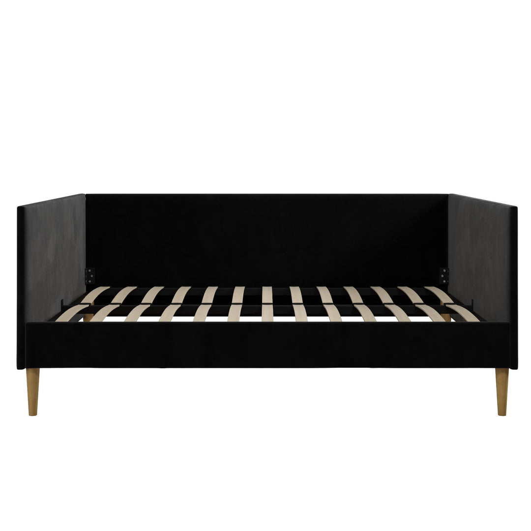 Franklin Mid Century Upholstered Daybed Contemporary Design - Black - Full