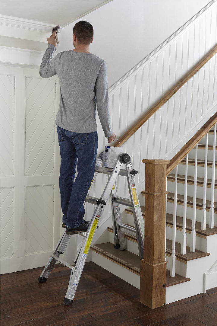 14 ft. Aluminum Multi-Position Ladder System - Aluminum Yellow Type 1a