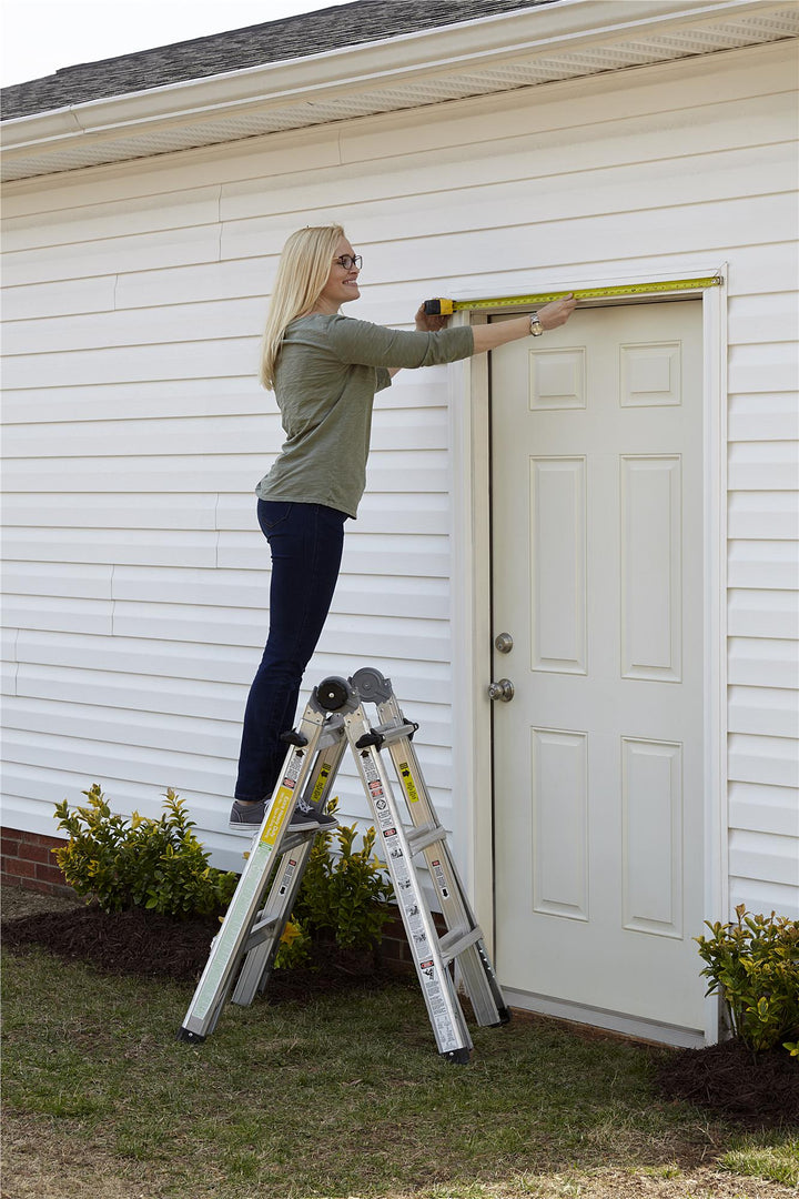 14 ft. Aluminum Multi-Position Ladder System - Aluminum Yellow Type 1a