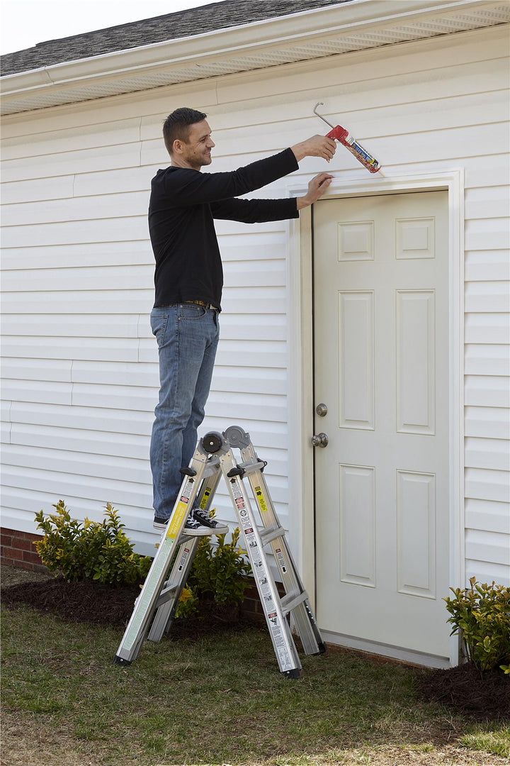 14 ft. Aluminum Multi-Position Ladder System - Aluminum Yellow Type 1a