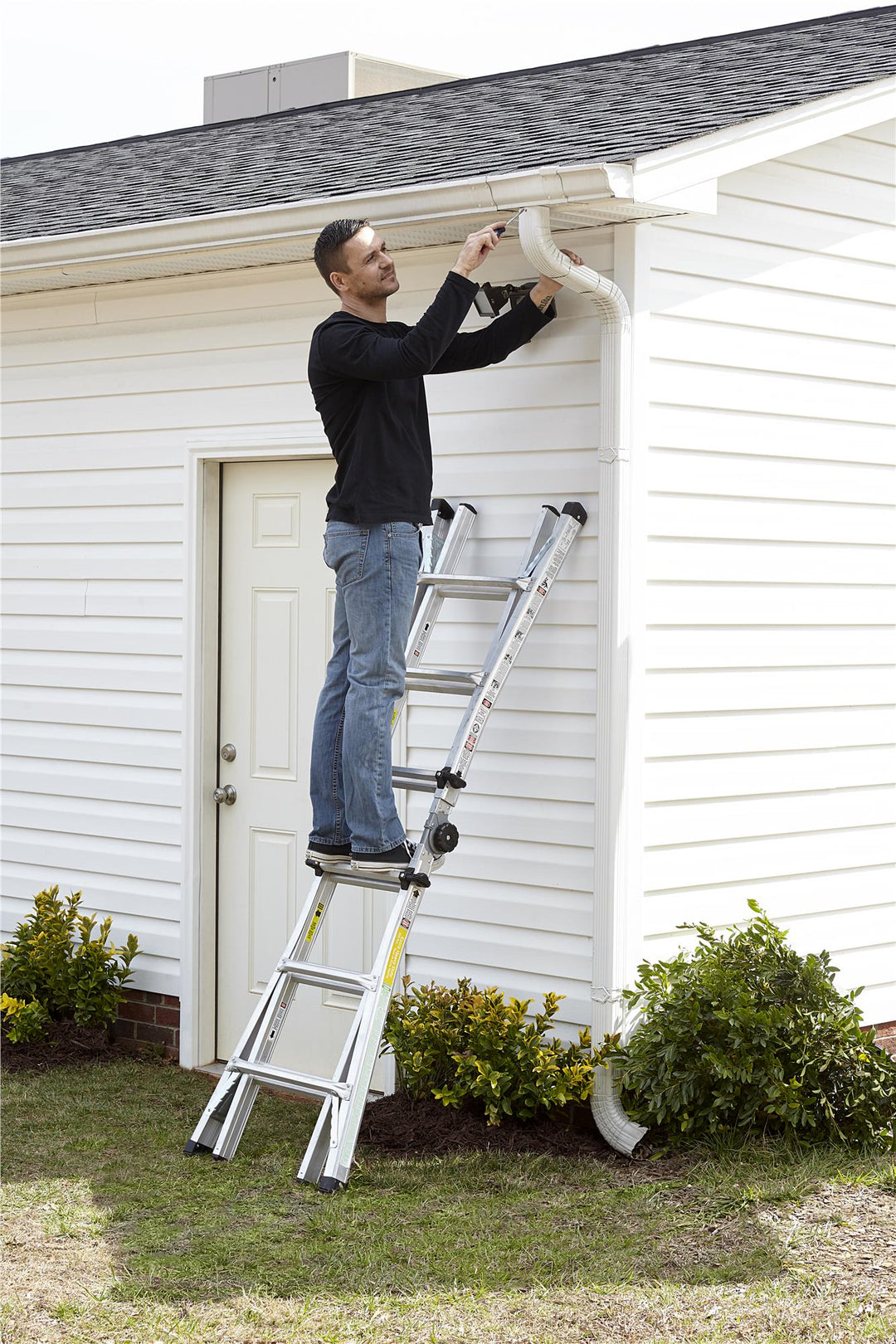 14 ft. Aluminum Multi-Position Ladder System - Aluminum Yellow Type 1a