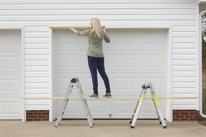 14 ft. Aluminum Multi-Position Ladder System - Aluminum Yellow Type 1a