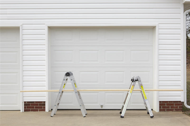 14 ft. Aluminum Multi-Position Ladder System - Aluminum Yellow Type 1a