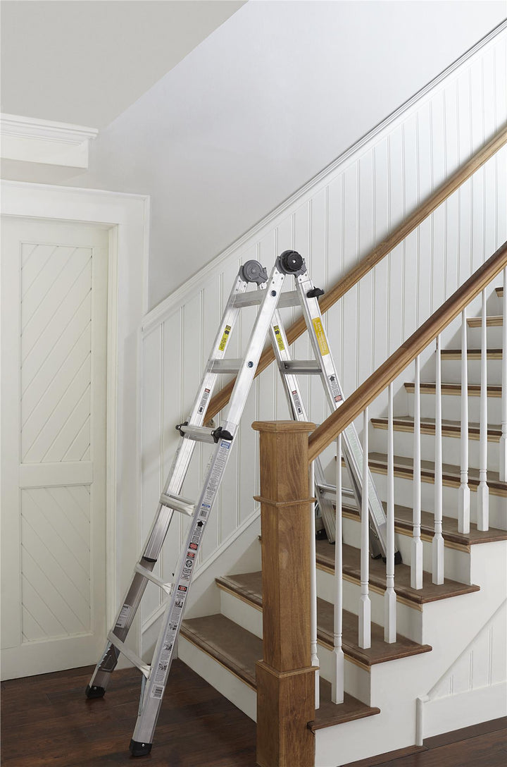 18 Foot Reach Multi-Position Ladder System - Aluminum Yellow Type 1a