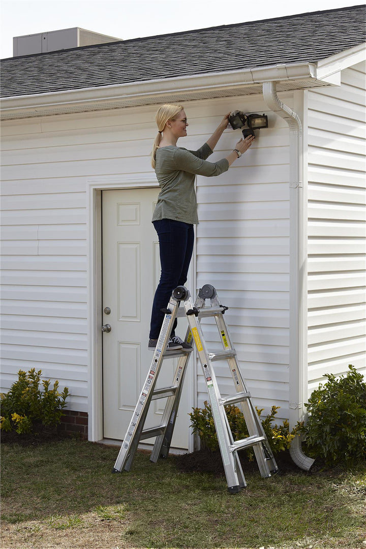 18 Foot Reach Multi-Position Ladder System - Aluminum Yellow Type 1a