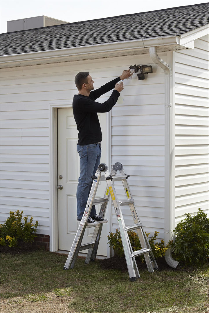 18 Foot Reach Multi-Position Ladder System - Aluminum Yellow Type 1a