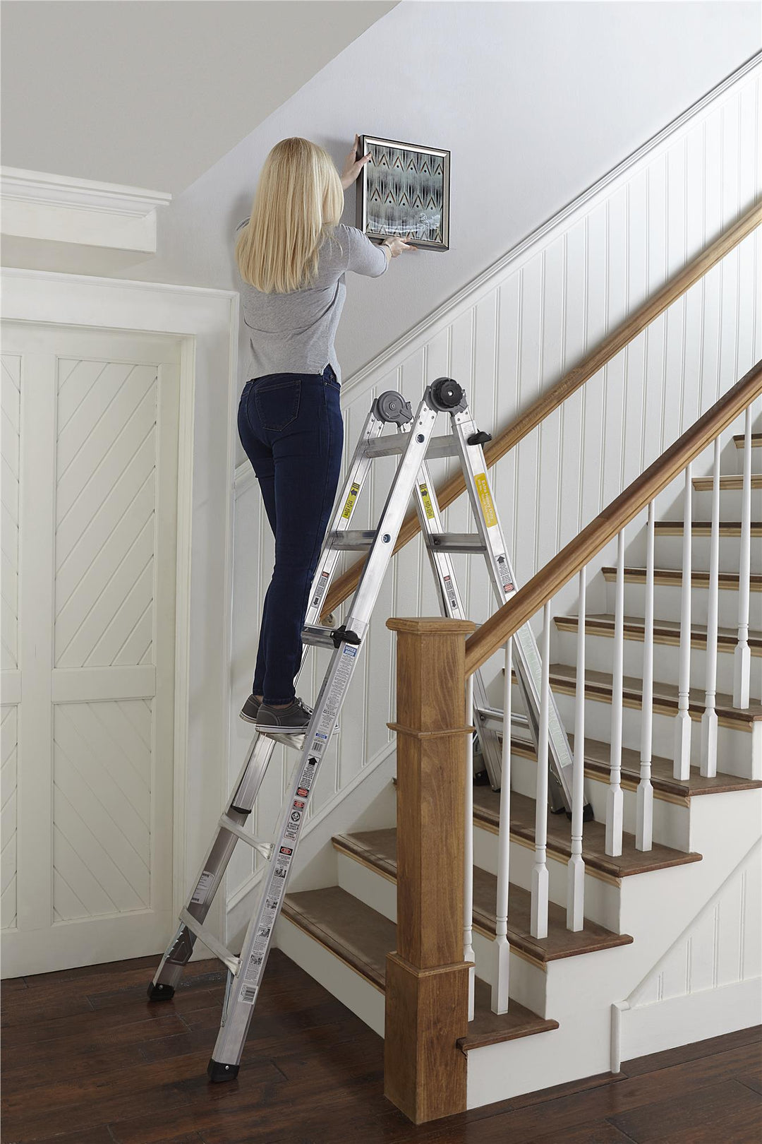 18 Foot Reach Multi-Position Ladder System - Aluminum Yellow Type 1a