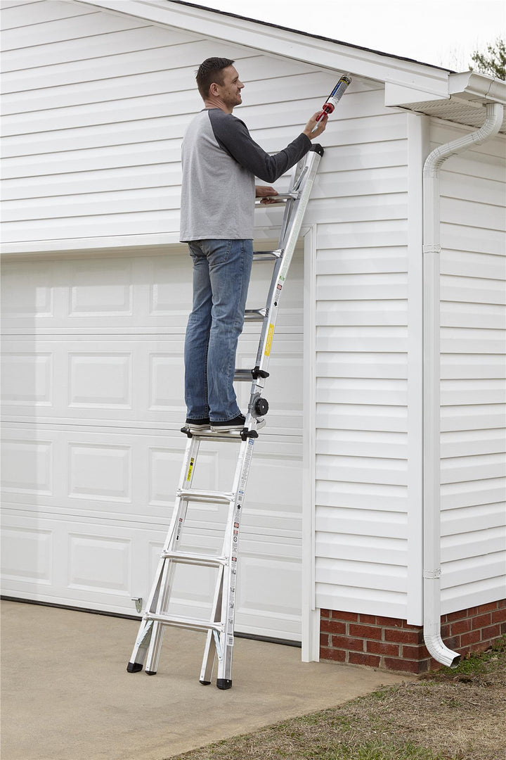 18 Foot Reach Multi-Position Ladder System - Aluminum Yellow Type 1a