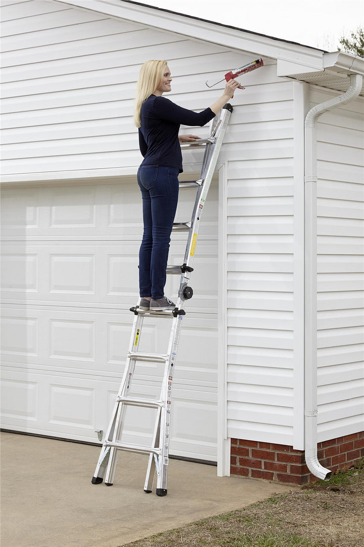18 Foot Reach Multi-Position Ladder System - Aluminum Yellow Type 1a