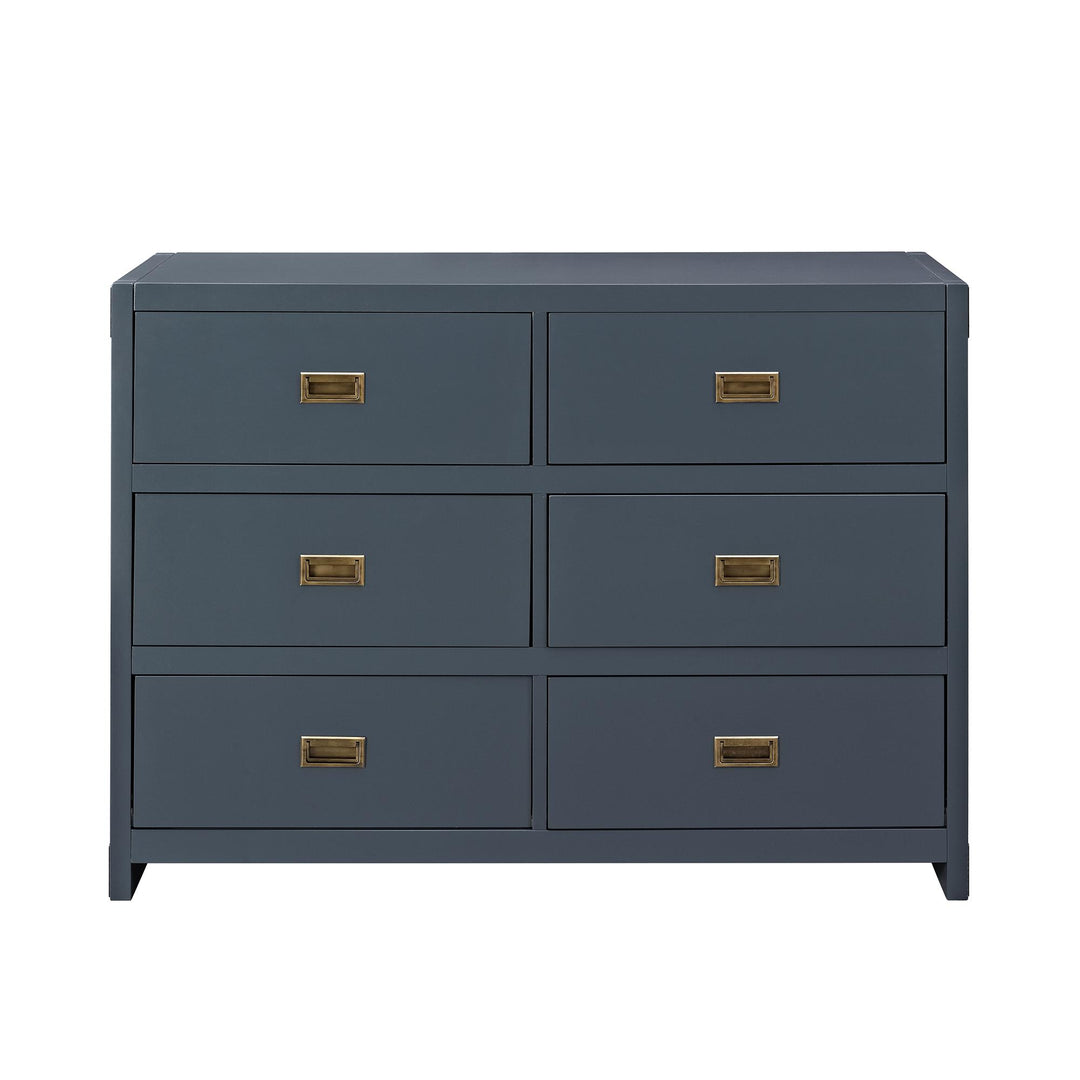 Miles 6-Drawer Dresser for Bedroom -  Graphite Blue