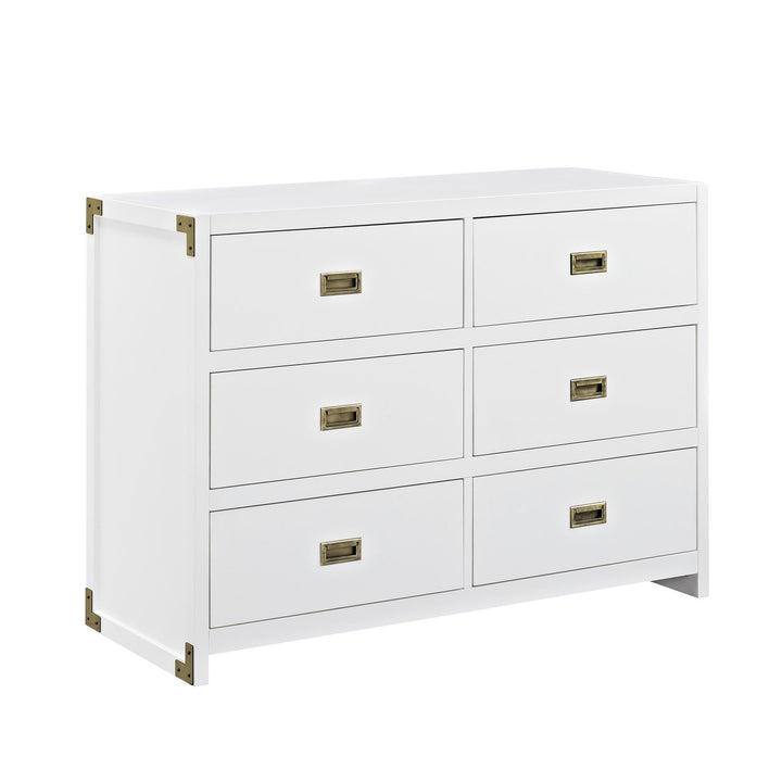 Miles 6-Drawer Dresser for Bedroom -  White