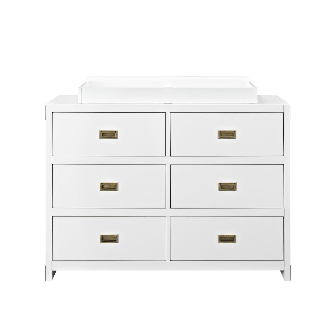 Best Wood Dresser with Brass Handles -  White