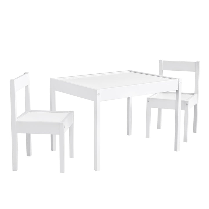 Hunter 3-Piece Kiddy Table and Chair Kids Set - White