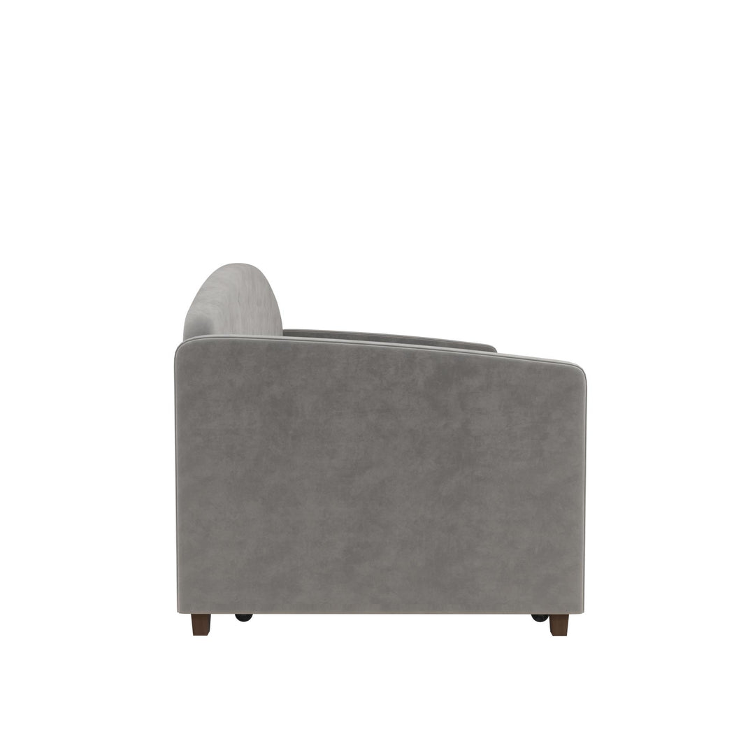 Ilena Upholstered Daybed with Trundle - Light Gray - Twin-Over-Twin