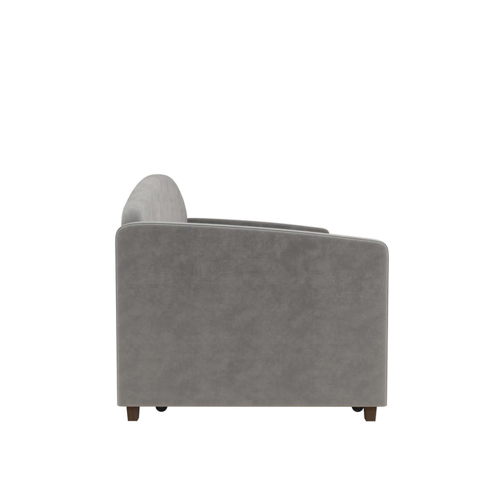 Ilena Upholstered Daybed with Trundle - Light Gray - Twin