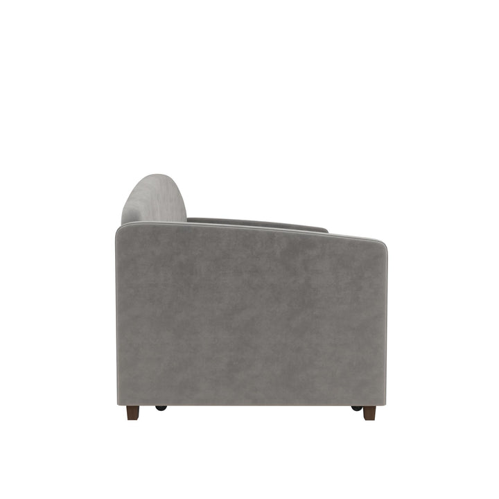 Ilena Upholstered Daybed with Trundle - Light Gray - Twin-Over-Twin