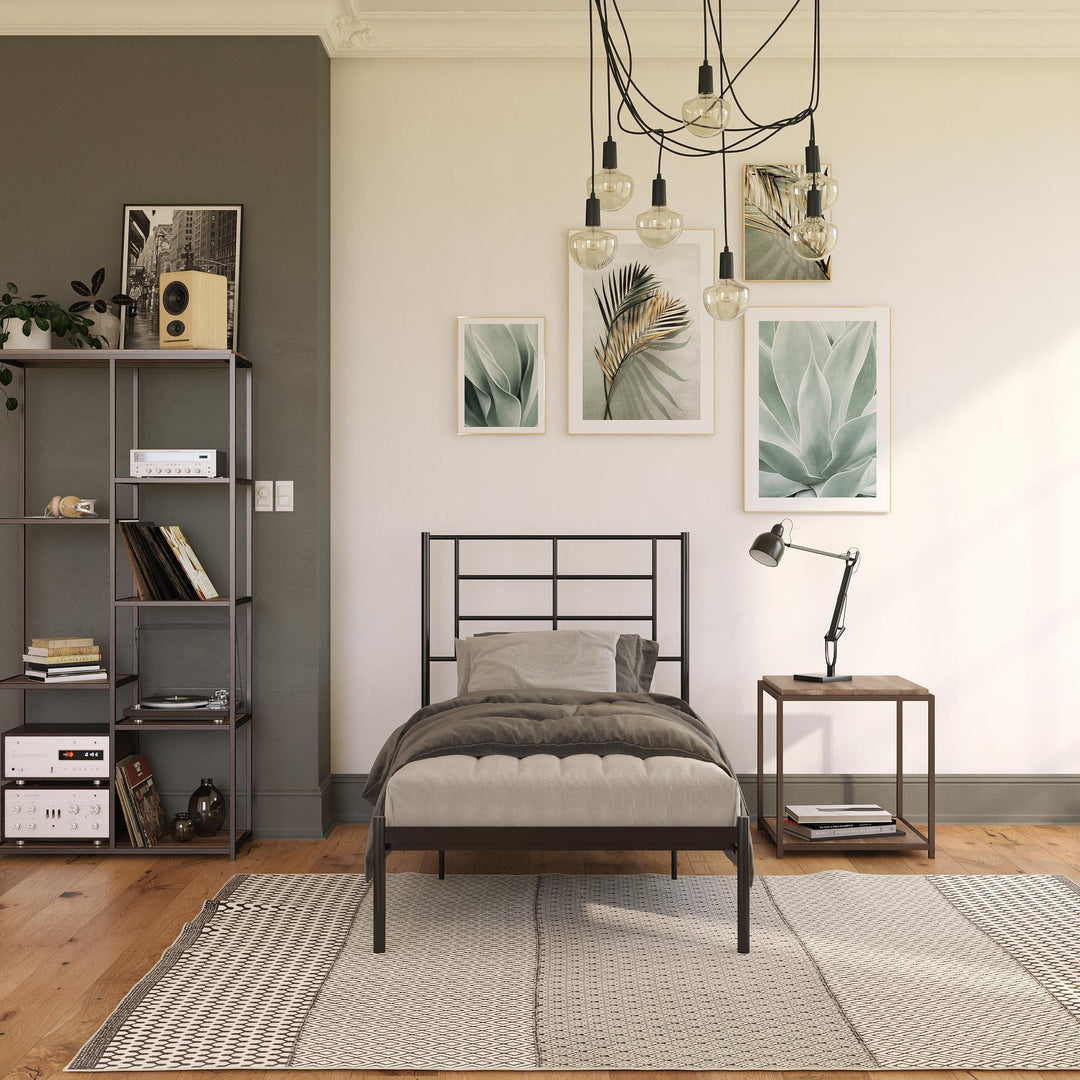 Praxis Metal Bed - Black - Twin