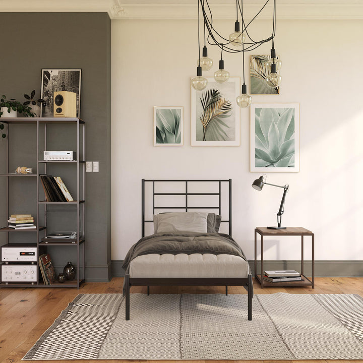 Praxis Metal Bed - Black - Twin