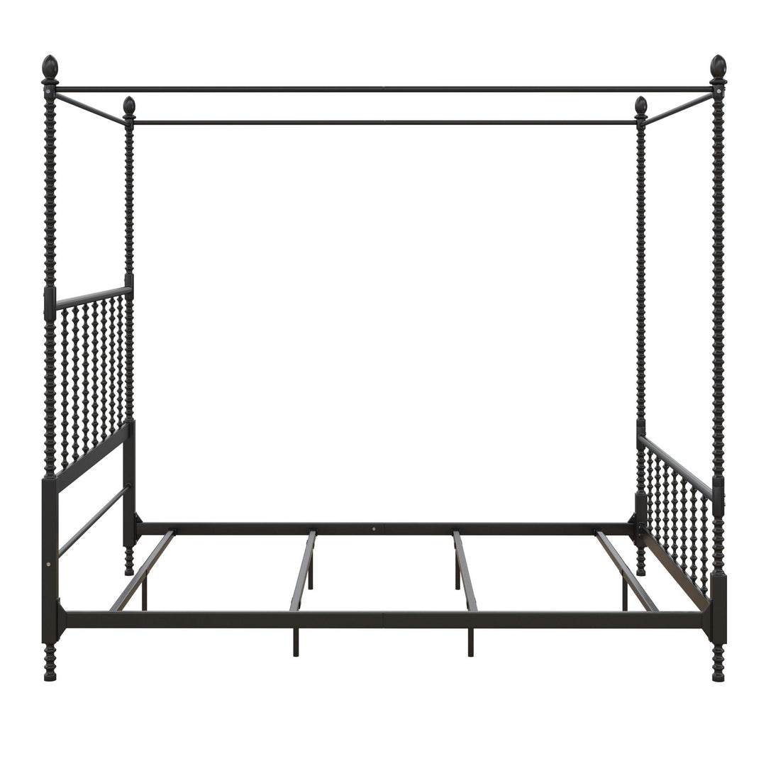 Jenny Lind Canopy Bed for Bedroom -  Black  -  Queen
