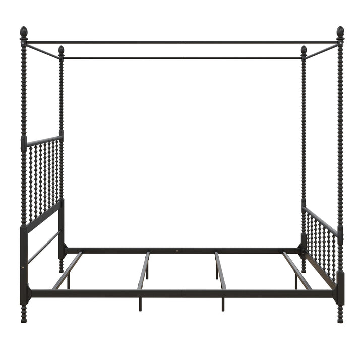 Jenny Lind Canopy Bed for Bedroom -  Black  -  Queen