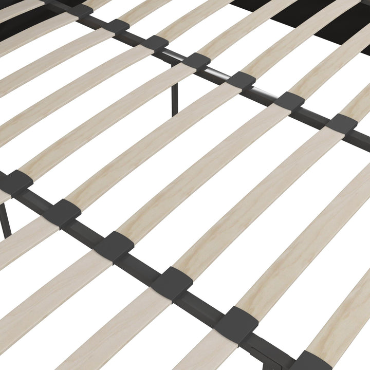 Gema Upholstered Bed with Bentwood Slats - Light Gray - King