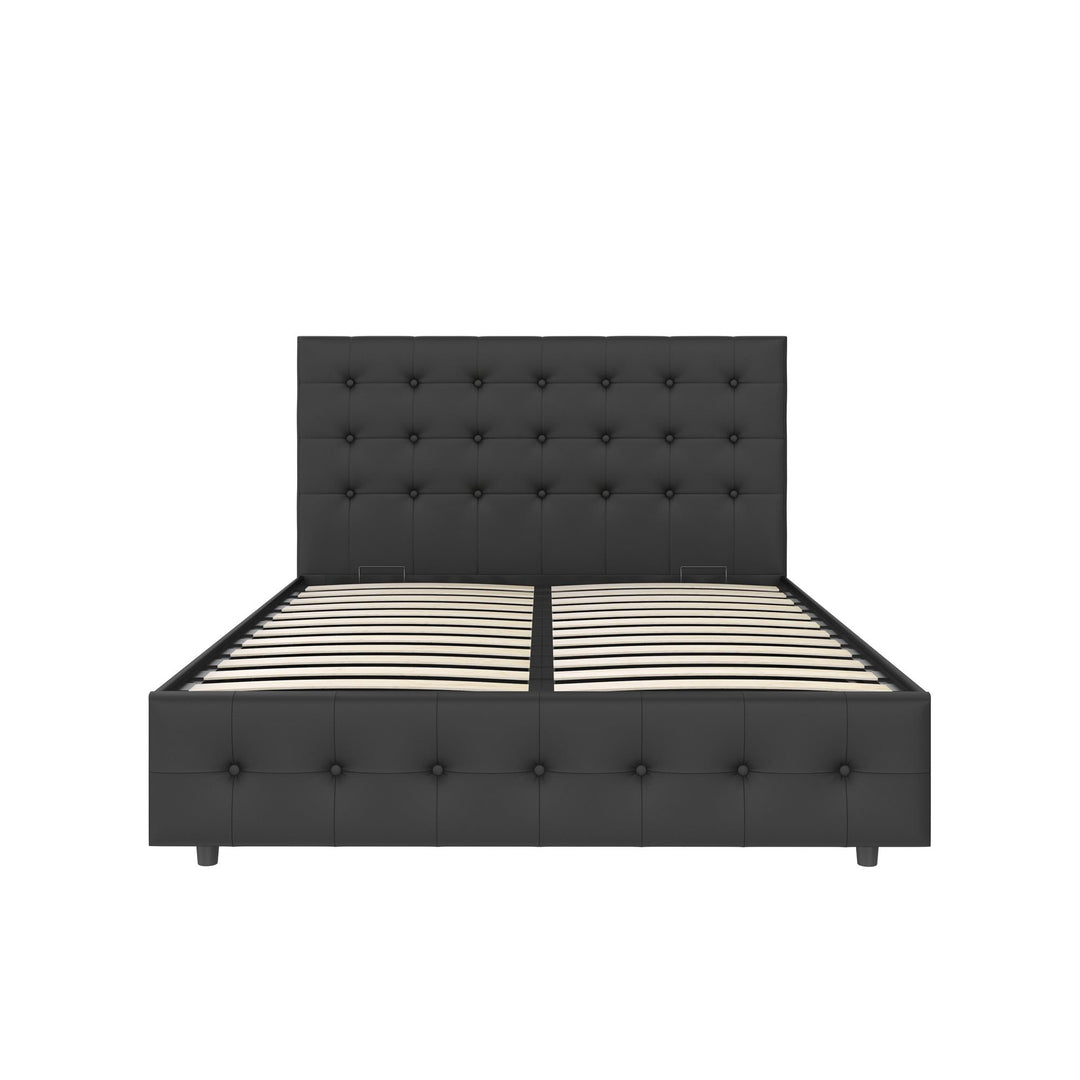 Cambridge Upholstered Bed with Gas Lift Storage Compartment - Black - Full