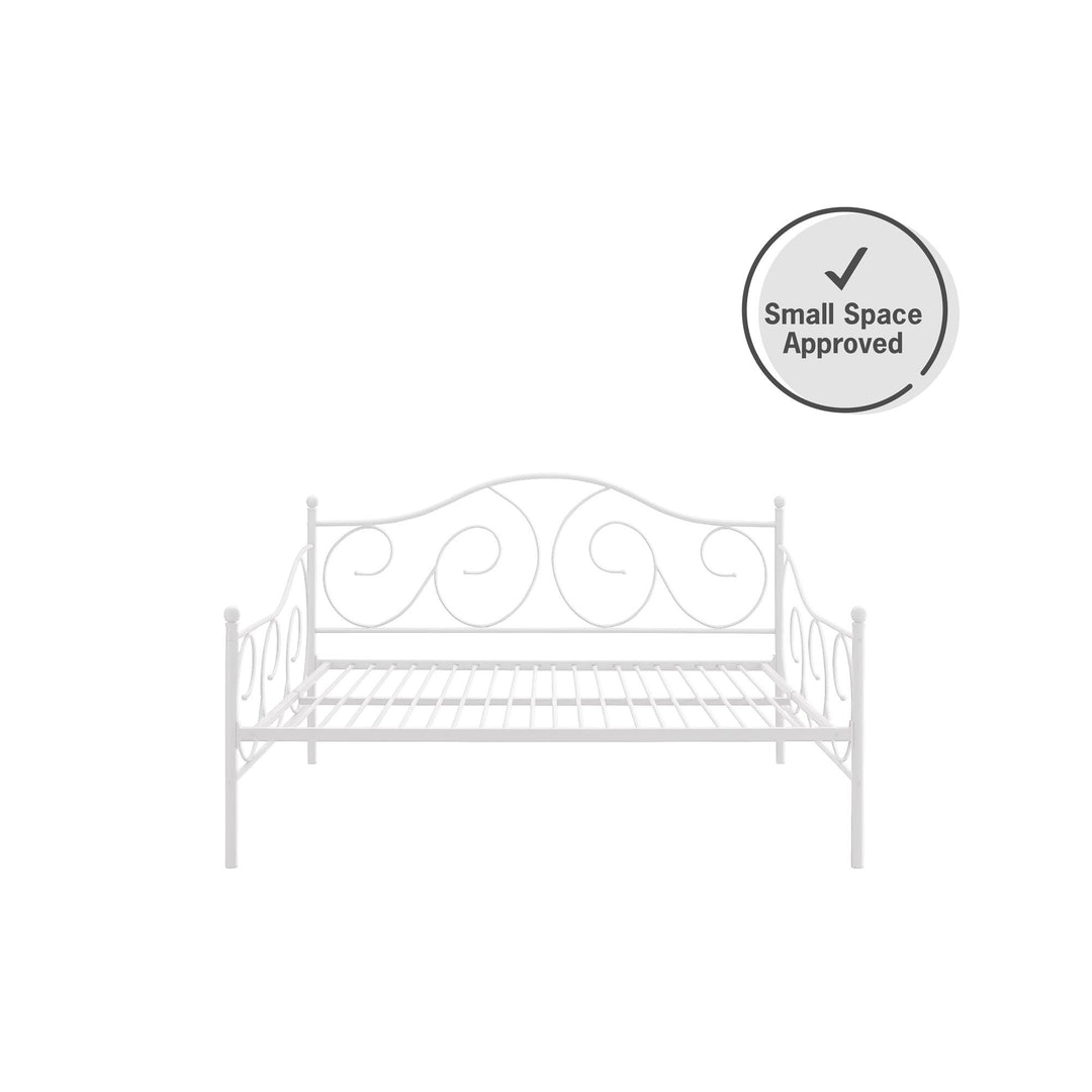 Victoria Metal Daybed with 15 Inch Clearance for Storage - White - Full