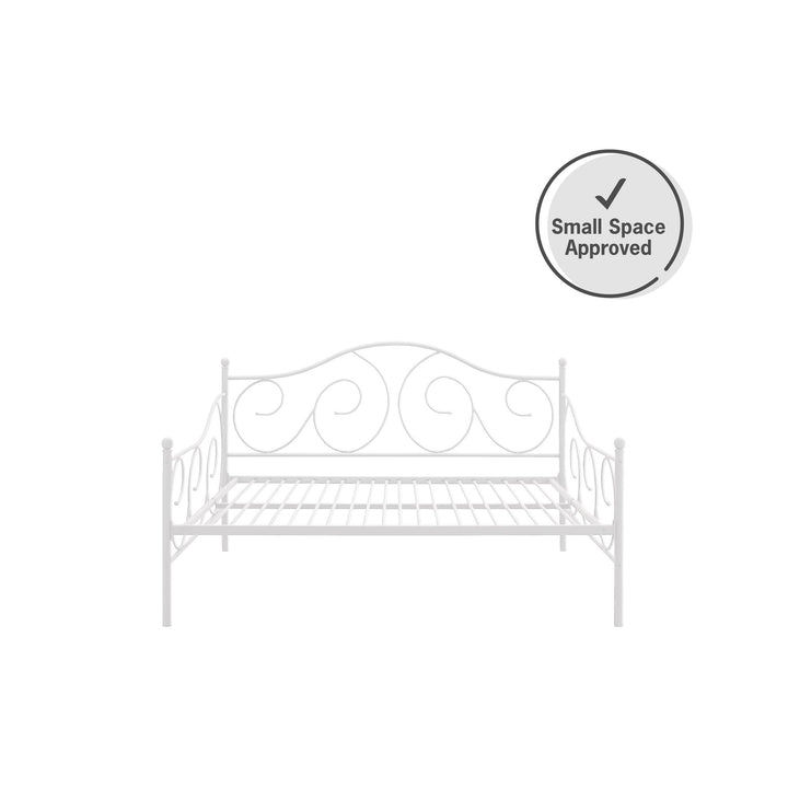 Victoria Metal Daybed with 15 Inch Clearance for Storage - White - Full