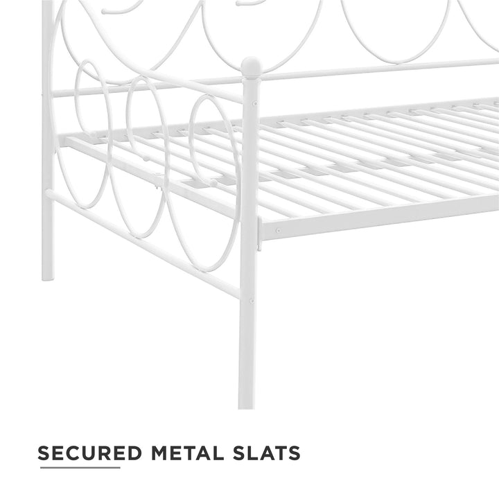 Victoria Metal Daybed with 15 Inch Clearance for Storage - White - Full