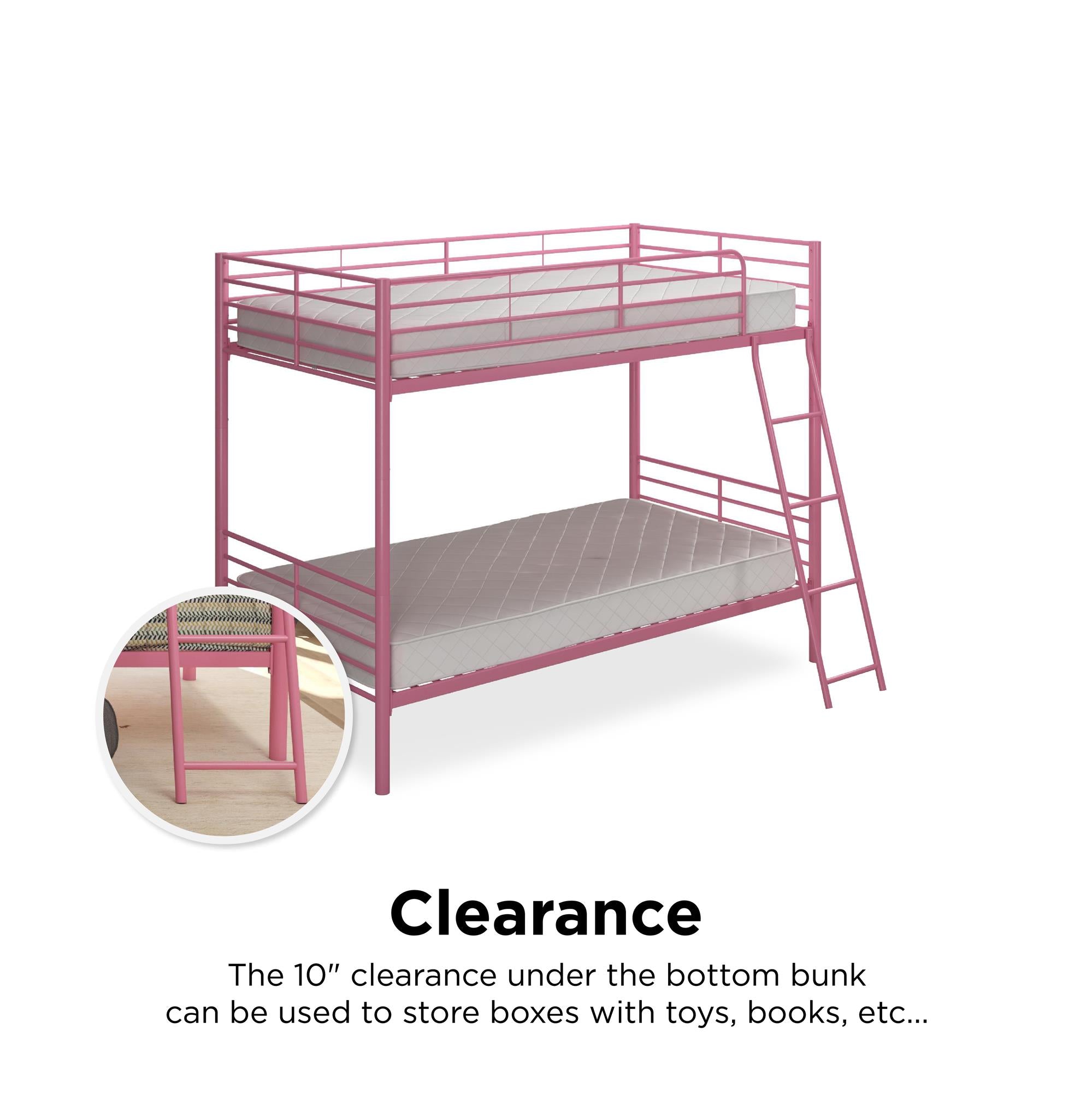 Malcolm Convertible Bunk Twin Over Twin Metal Mastery RealRooms