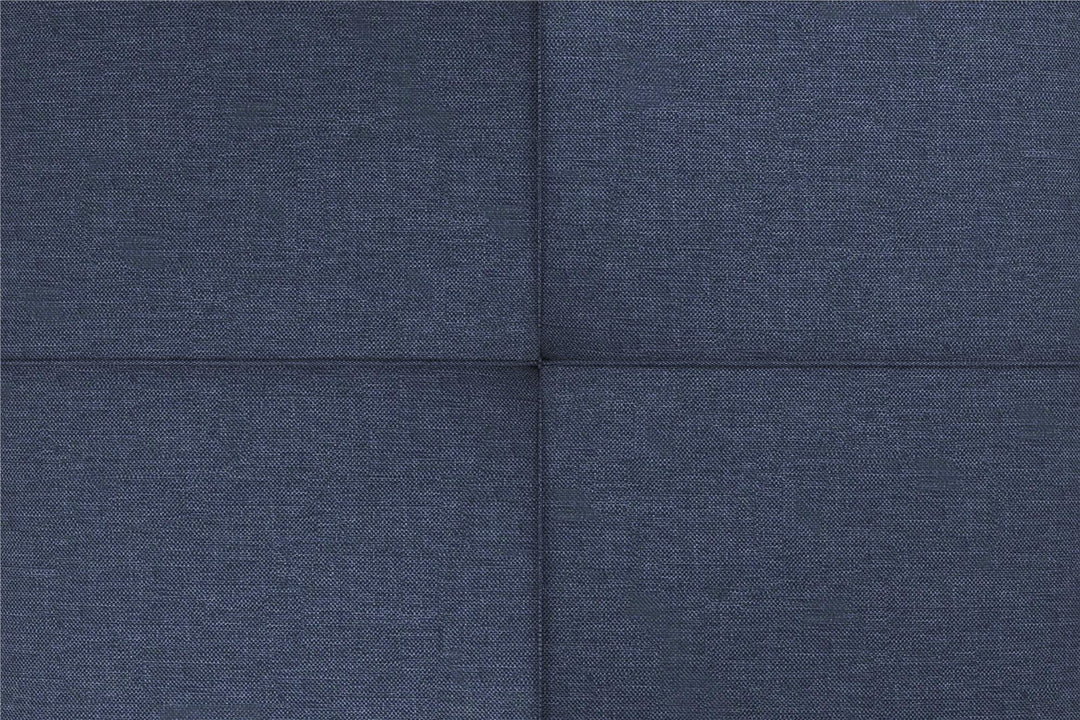 Andora Tufted Upholstered Coil Futon with Wooden Legs - Navy