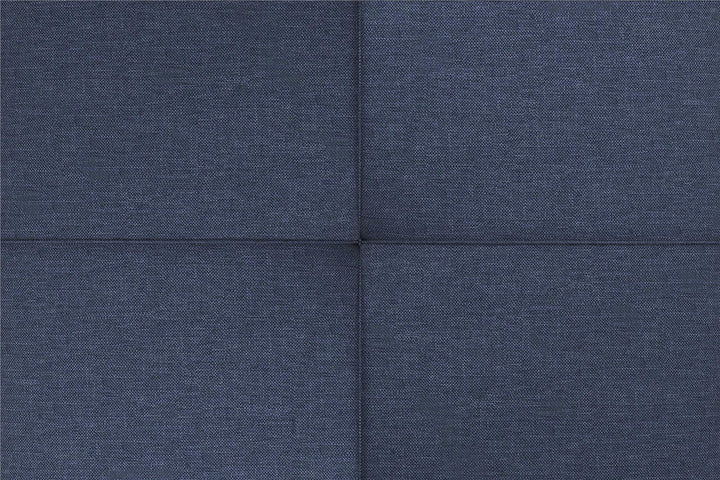 Andora Tufted Upholstered Coil Futon with Wooden Legs - Navy