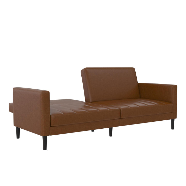 Farnsworth Futon - Camel Faux Leather