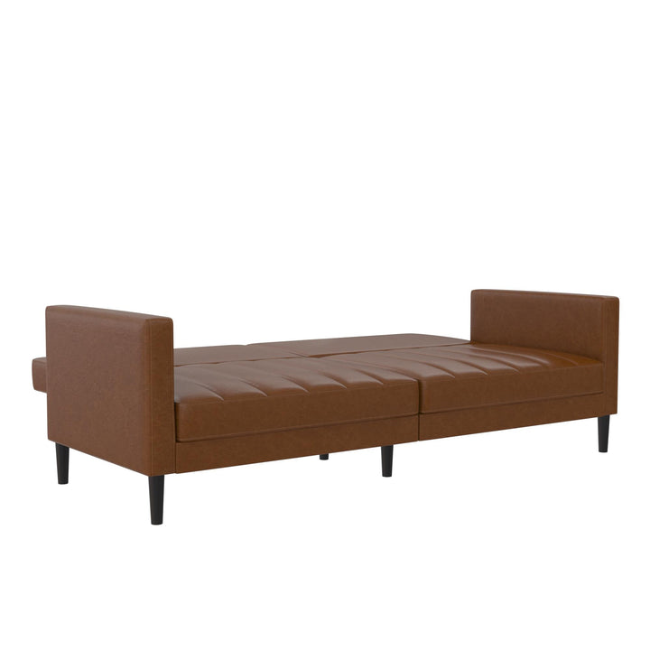 Farnsworth Futon - Camel Faux Leather