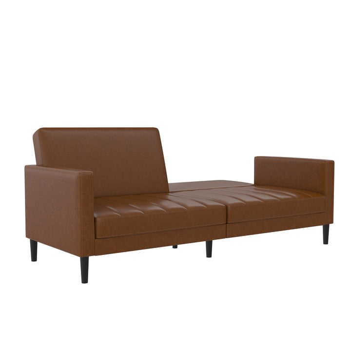 Farnsworth Futon - Camel Faux Leather