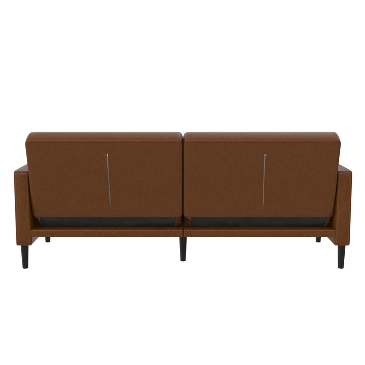 Farnsworth Futon - Camel Faux Leather